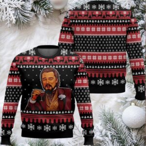 Retro Leonardo Dicaprio Meme Ugly Christmas Sweater