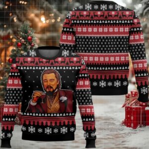 Retro Leonardo Dicaprio Meme Ugly Christmas Sweater