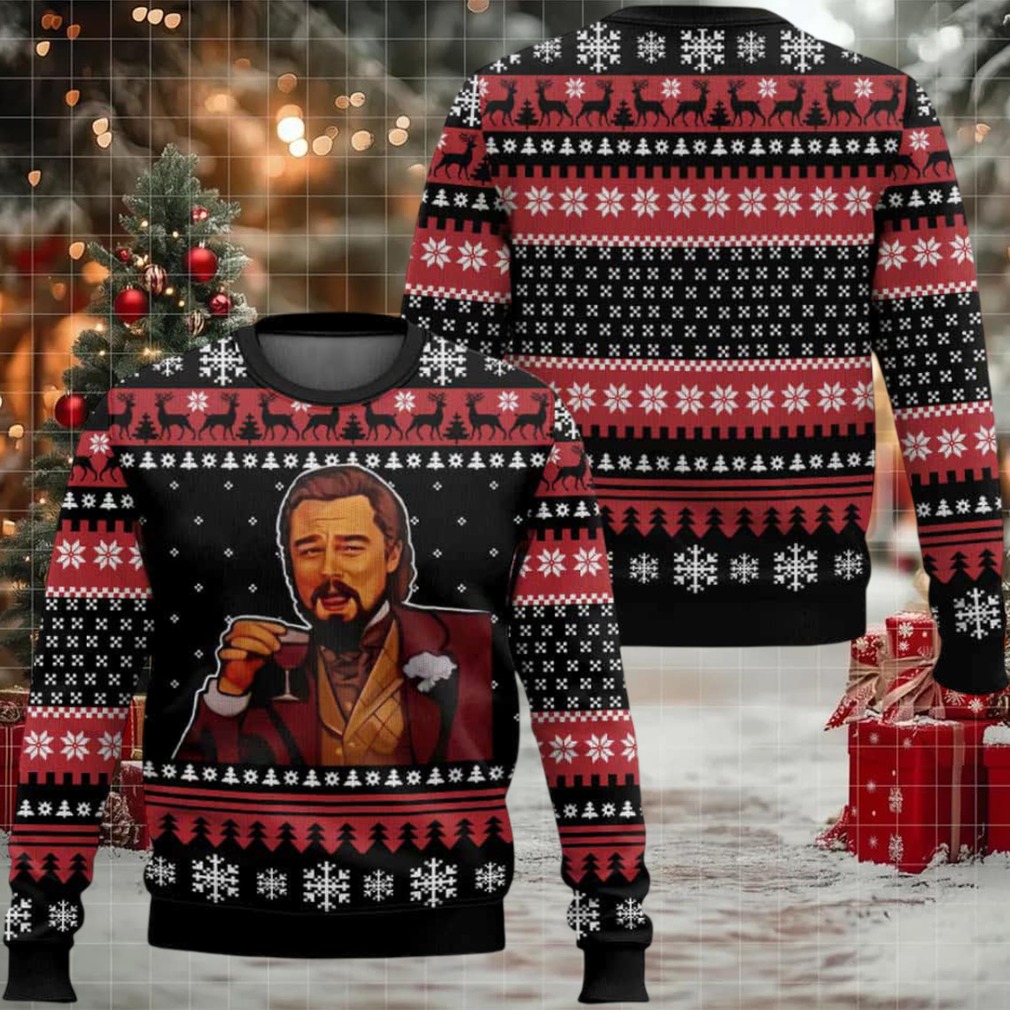 Retro Leonardo Dicaprio Meme Ugly Christmas Sweater Retro Leonardo Dicaprio Meme Ugly Christmas Sweater