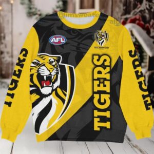 Richmond Tigers AFL Ugly Christmas Sweater