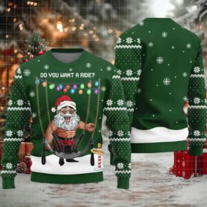 Riding With Santa Naughty Ugly Christmas Sweater