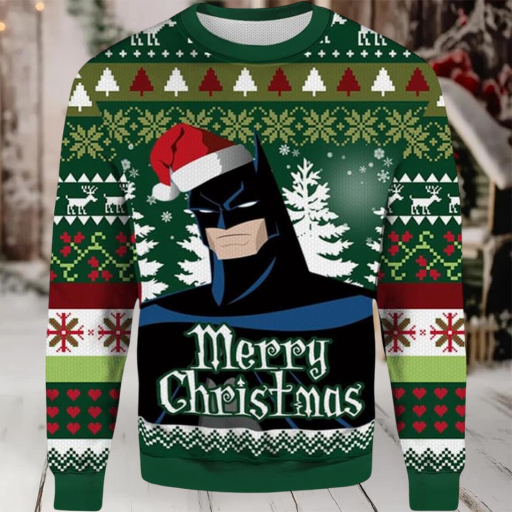 Santa Batman Merry Christmas Ugly Christmas Sweater