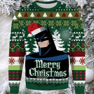 Santa Batman Merry Christmas Ugly Christmas Sweater