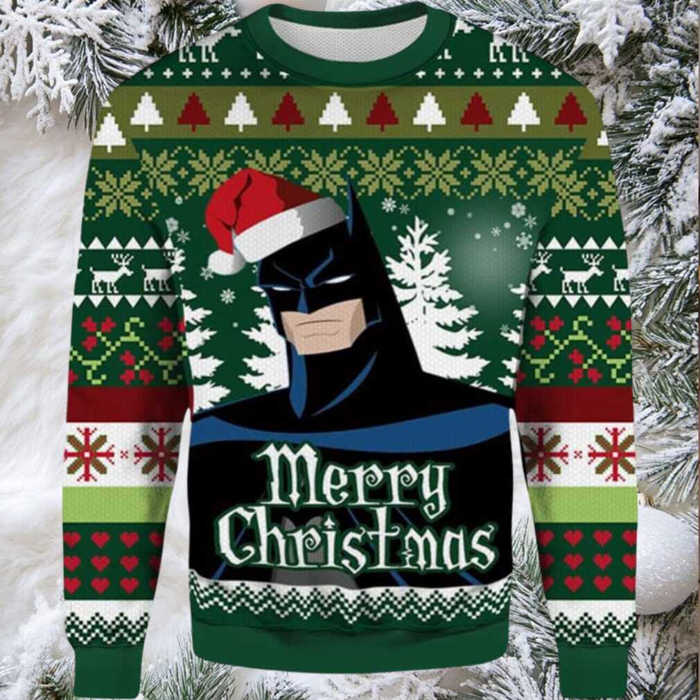 Santa Batman Merry Christmas Ugly Christmas Sweater
