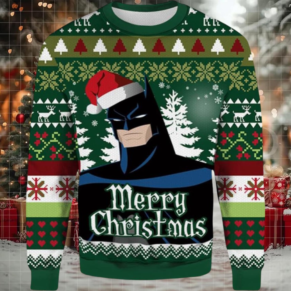Santa Batman Merry Christmas Ugly Christmas Sweater Santa Batman Merry Christmas Ugly Christmas Sweater