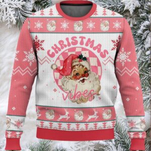 Santa Christmas Vibes Ugly Christmas Sweater
