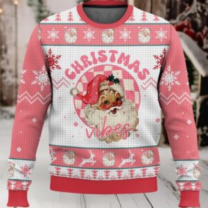 Santa Christmas Vibes Ugly Christmas Sweater