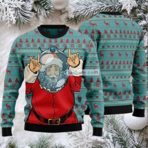 Santa Claus Astronaut Ugly Christmas Sweaters Blue Best Santa Claus Astronaut Ugly Christmas Sweaters Blue Best