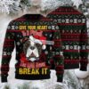 German Shepherd Pulls Santa Claus Sleigh Ugly Christmas Sweater Red Mens German Shepherd Pulls Santa Claus Sleigh Ugly Christmas Sweater Red Mens
