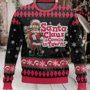 Santa Claus Is Comin’ To Town Ugly Christmas Sweater