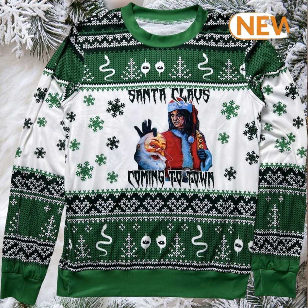 Santa Claus Is Coming To Town Alice Cooper Ugly Sweater