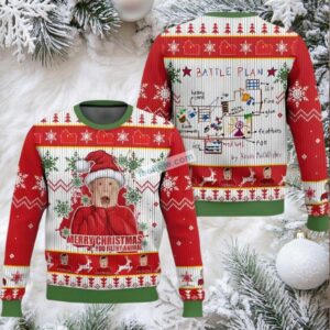 Santa Home Alone Ya Filthy Animal Ugly Sweaters For Couples White Red Santa Home Alone Ya Filthy Animal Ugly Sweaters For Couples White Red