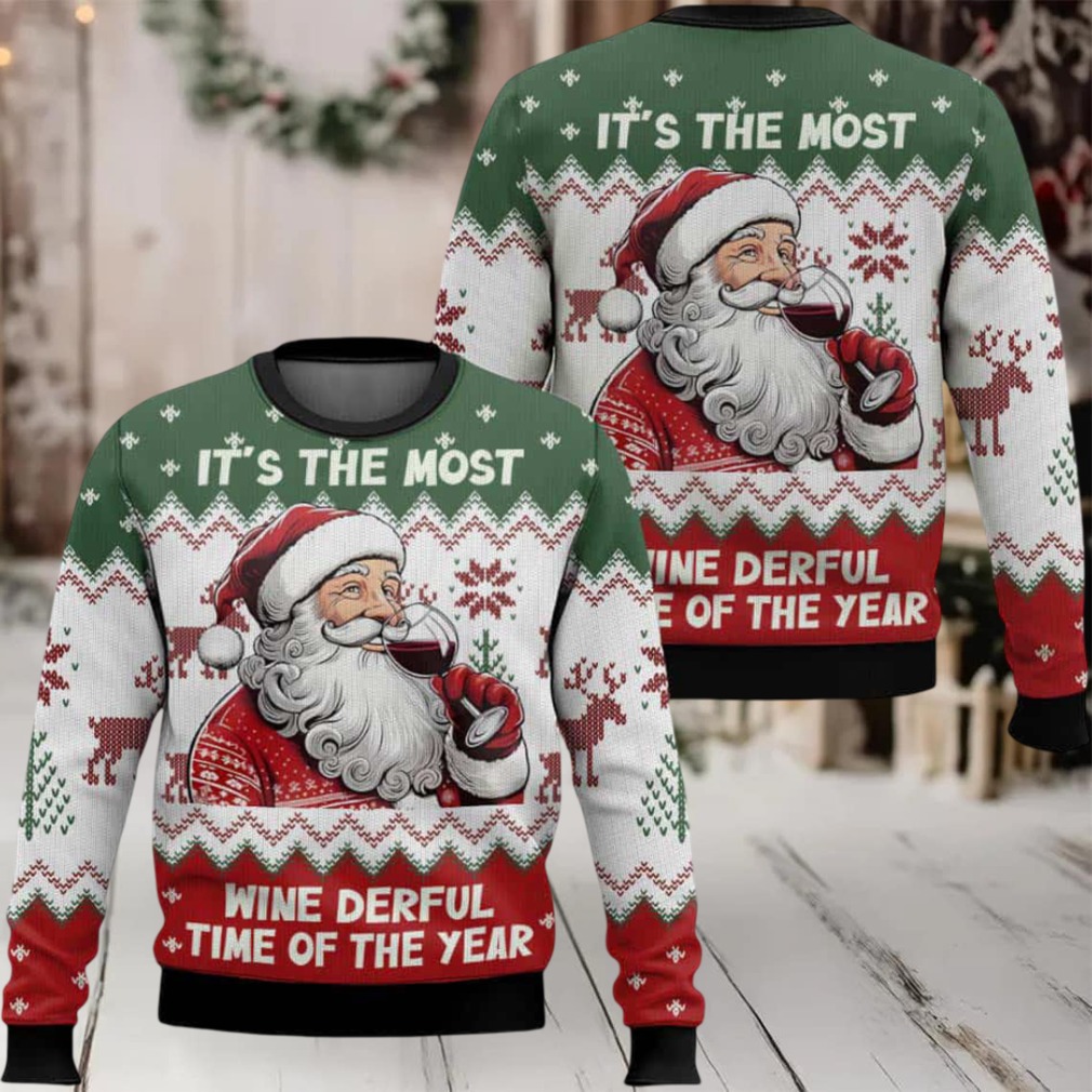 Santa It’s The Most Wine Derful Time Of The Year Ugly Christmas Sweater