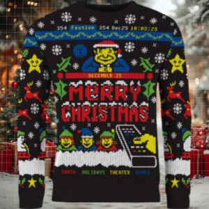 Santa's Schedule Ugly Christmas Sweater