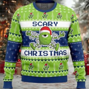 Scary Christmas Mike Wazowski Monster Inc Ugly Christmas Sweater