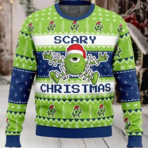 Scary Christmas Mike Wazowski Monster Inc Ugly Christmas Sweater