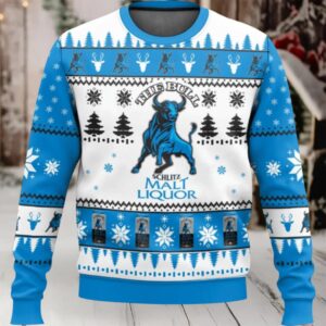 Schlitz Malt Liquor Ugly Christmas Sweater