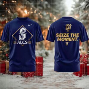 Seattle Mariners American League Division Series Champions Locker Room 2 sided t shirt