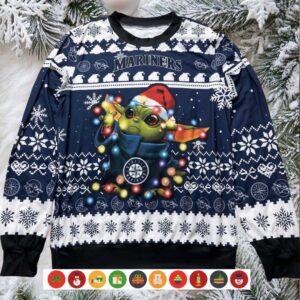 Seattle Mariners Baby Yoda Star Wars Ugly Christmas Sweater
