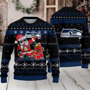 Seattle Seahawks Santa Claus Ugly Christmas Sweater