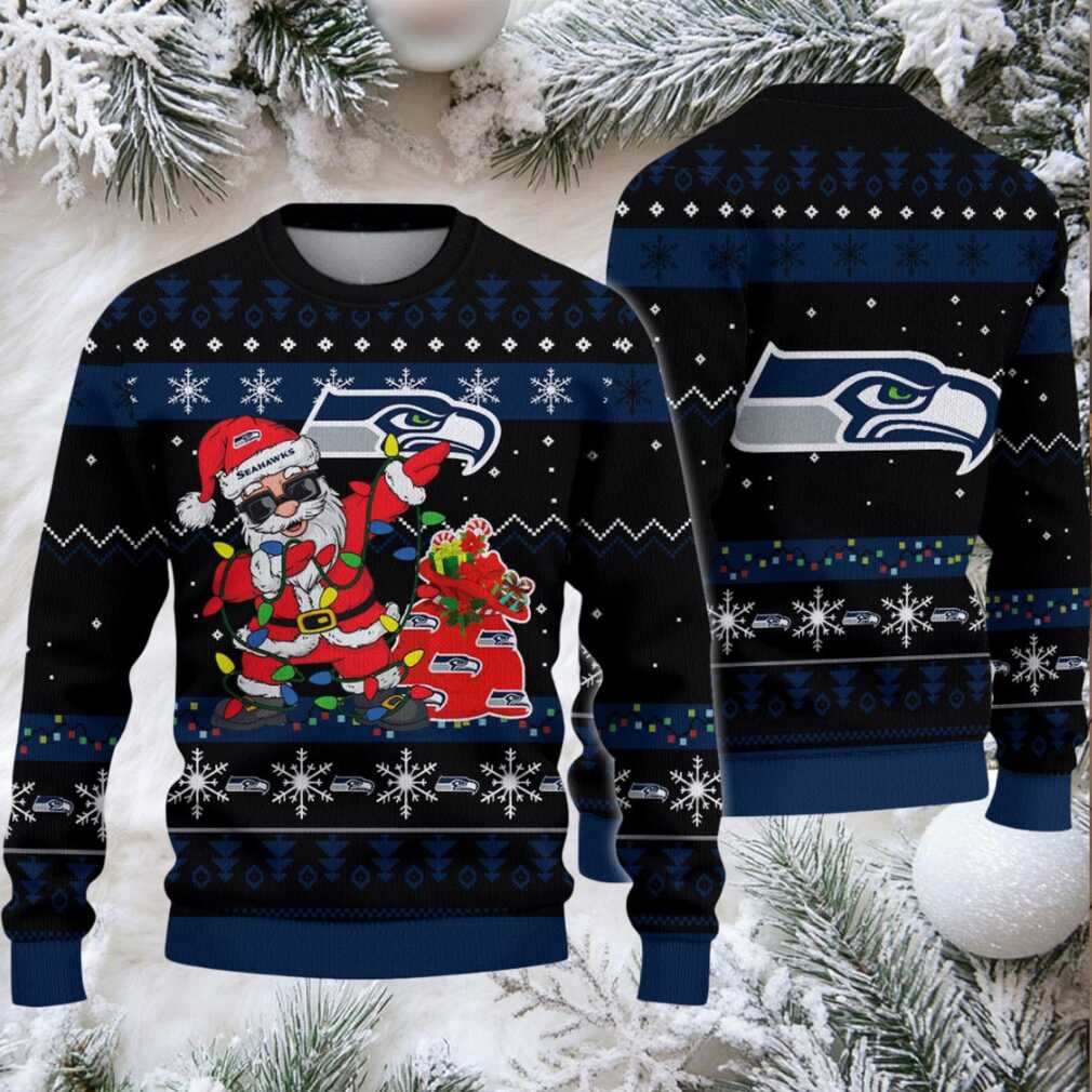 Seattle Seahawks Santa Claus Ugly Christmas Sweater