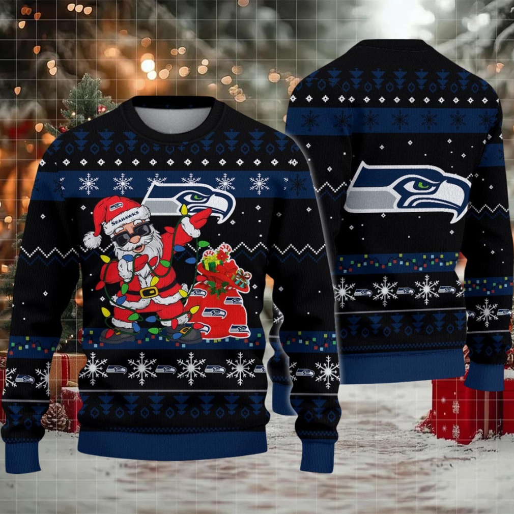 Seattle Seahawks Santa Claus Ugly Christmas Sweater Seattle Seahawks Santa Claus Ugly Christmas Sweater