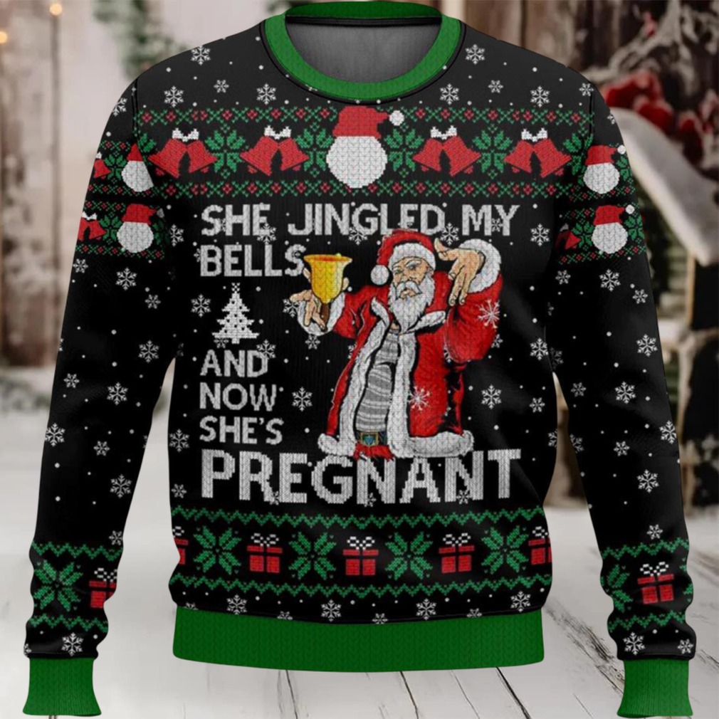She Jingled My Bells And Now She’s Pregnant Ugly Christmas Sweater She Jingled My Bells And Now She’s Pregnant Ugly Christmas Sweater
