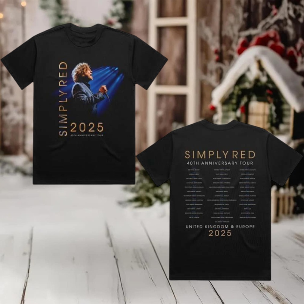 Simply Red 40th Anniversary Tour 2025 New Two Sided Shirt Simply Red 40th Anniversary Tour 2025 New Two Sided Shirt