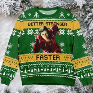 Six Million Dollar Man Better Stronger Faster Ugly Christmas Sweater