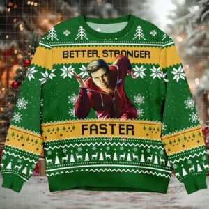Six Million Dollar Man Better Stronger Faster Ugly Christmas Sweater