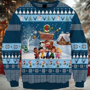 Snoopy Merry Christmas Ugly Sweater, Snoopy And Friends Christmas Sweater, Snoopy Peanuts Gift, Snoopy Peanuts Shirt