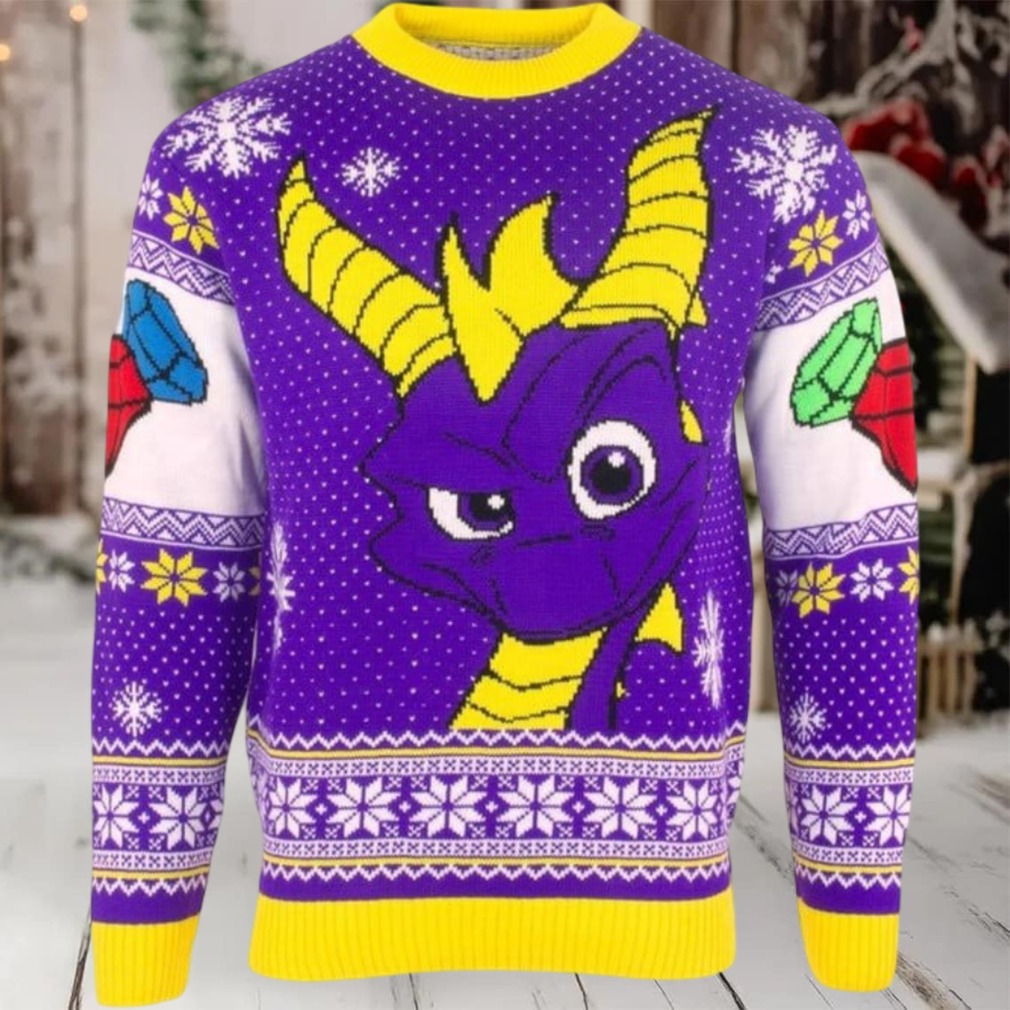 Spyro The Dragon Christmas Ugly Christmas Sweater, All Over Print Sweatshirt