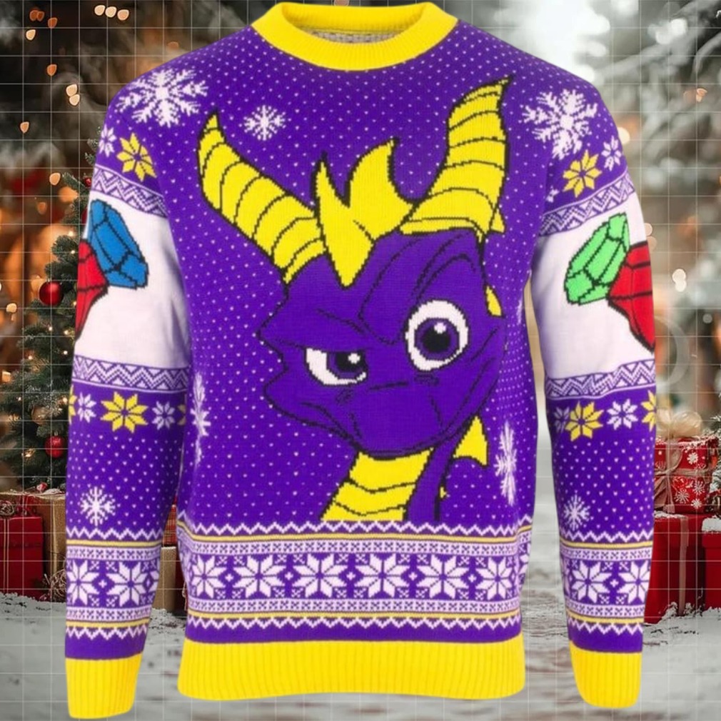 Spyro The Dragon Christmas Ugly Christmas Sweater, All Over Print Sweatshirt Spyro The Dragon Christmas Ugly Christmas Sweater, All Over Print Sweatshirt