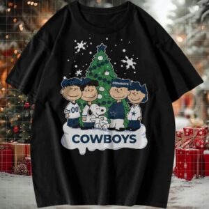 Snoopy Peanuts Dallas Cowboys Christmas T Shirt