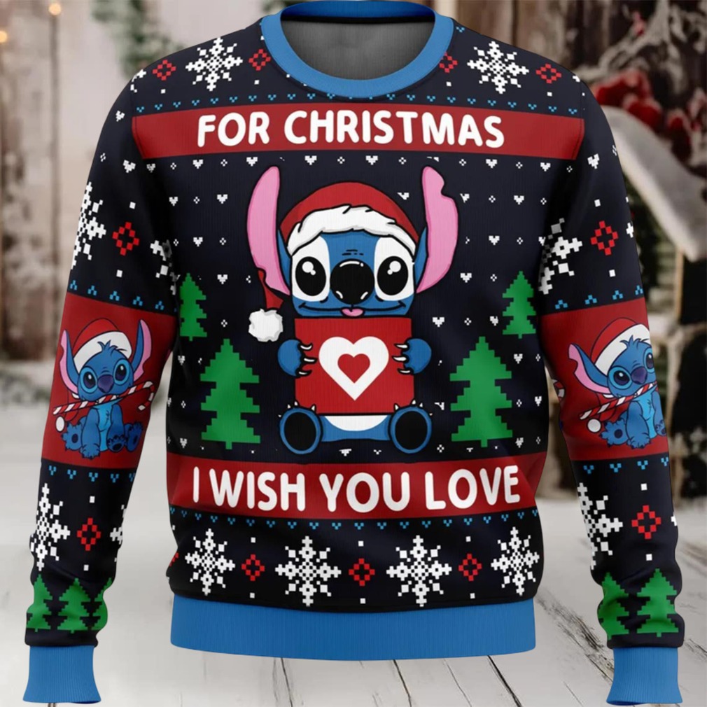 Stitch For Christmas I Wish You Love Ugly Christmas Sweater Stitch For Christmas I Wish You Love Ugly Christmas Sweater