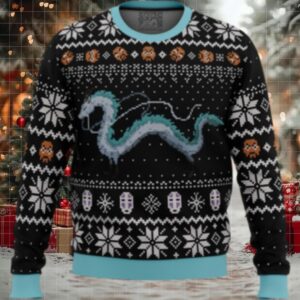 Studio Ghibli Haku Spirited Away Miyazaki Ugly Christmas Sweater