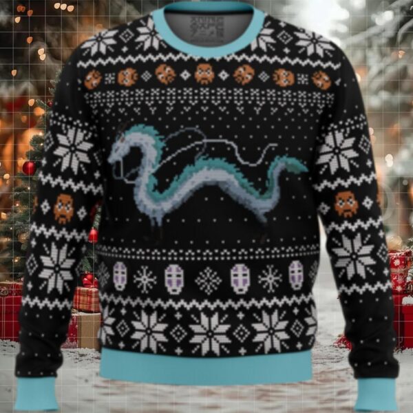 Studio Ghibli Haku Spirited Away Miyazaki Ugly Christmas Sweater