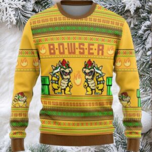 Super Mario Bowser Ugly Christmas Sweater