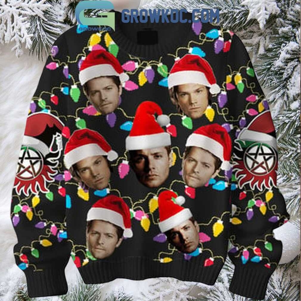 Supernatural Winchester Brothers 2025 In The Christmas Light Ugly Sweater Supernatural Winchester Brothers 2025 In The Christmas Light Ugly Sweater