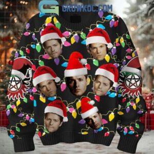 Supernatural Winchester Brothers 2024 In The Christmas Light Ugly Sweater