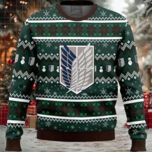 Survey Corps Attack on Titan Ugly Christmas Sweater
