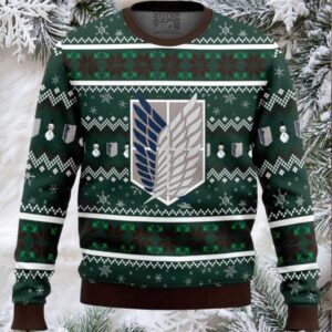 Survey Corps Attack on Titan Ugly Christmas Sweater