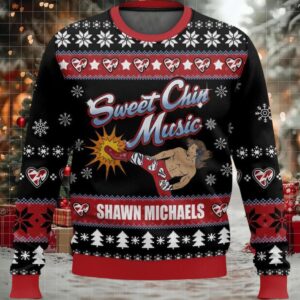 Sweet Chin Music Shawn Michaels Ugly Christmas Sweater
