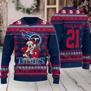 Tennessee Titans Mickey Mouse Santa Ugly Christmas Sweater
