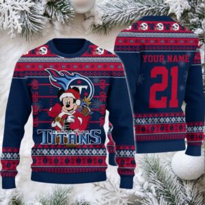 Tennessee Titans Mickey Mouse Santa Ugly Christmas Sweater