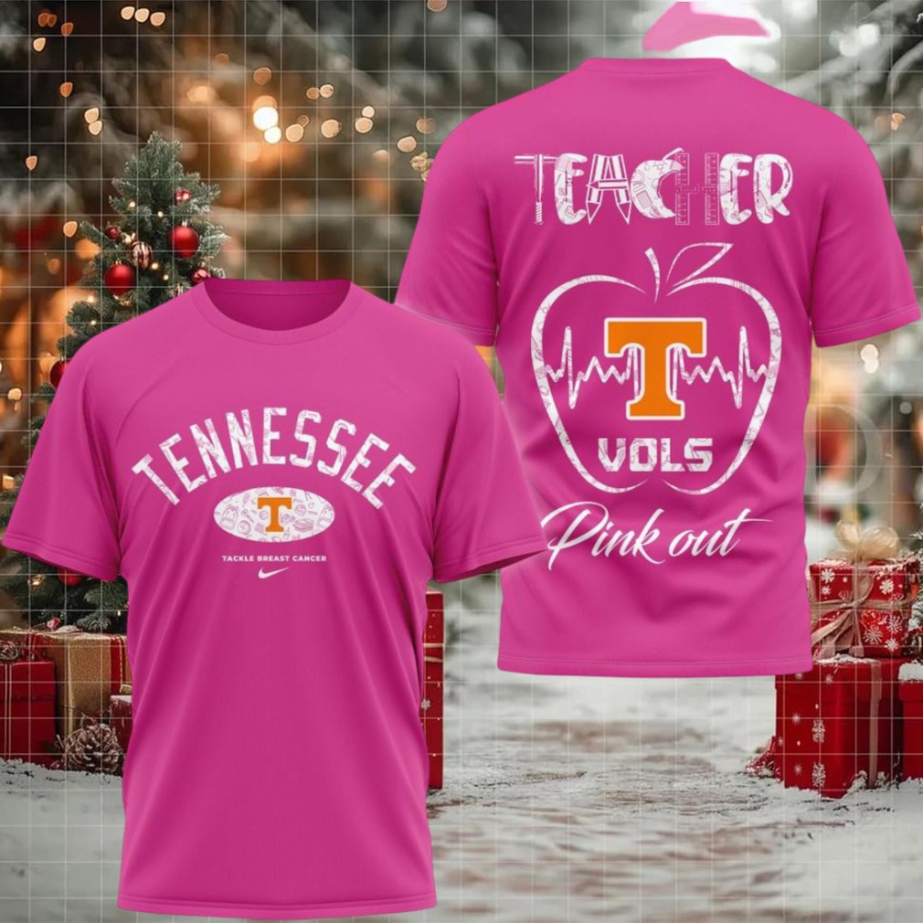 Tennessee Volunteers 2025 NCAA Teacher Tackle Breast Cancer Unisex 3D Shirt