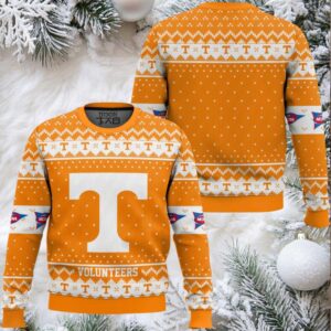Tennessee Volunteers – Custom Name And Number Ugly Christmas Sweater