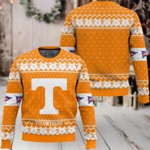 Tennessee Volunteers – Custom Name And Number Ugly Christmas Sweater