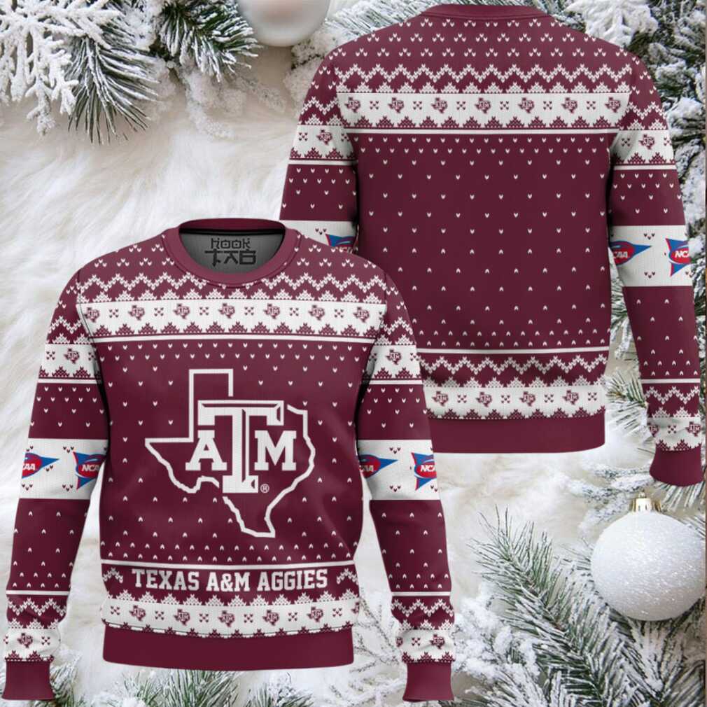 Texas A&M Aggies – Custom Name And Number Ugly Christmas Sweater