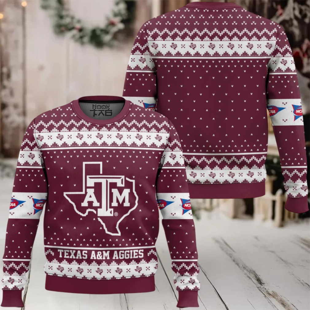 Texas A&M Aggies – Custom Name And Number Ugly Christmas Sweater
